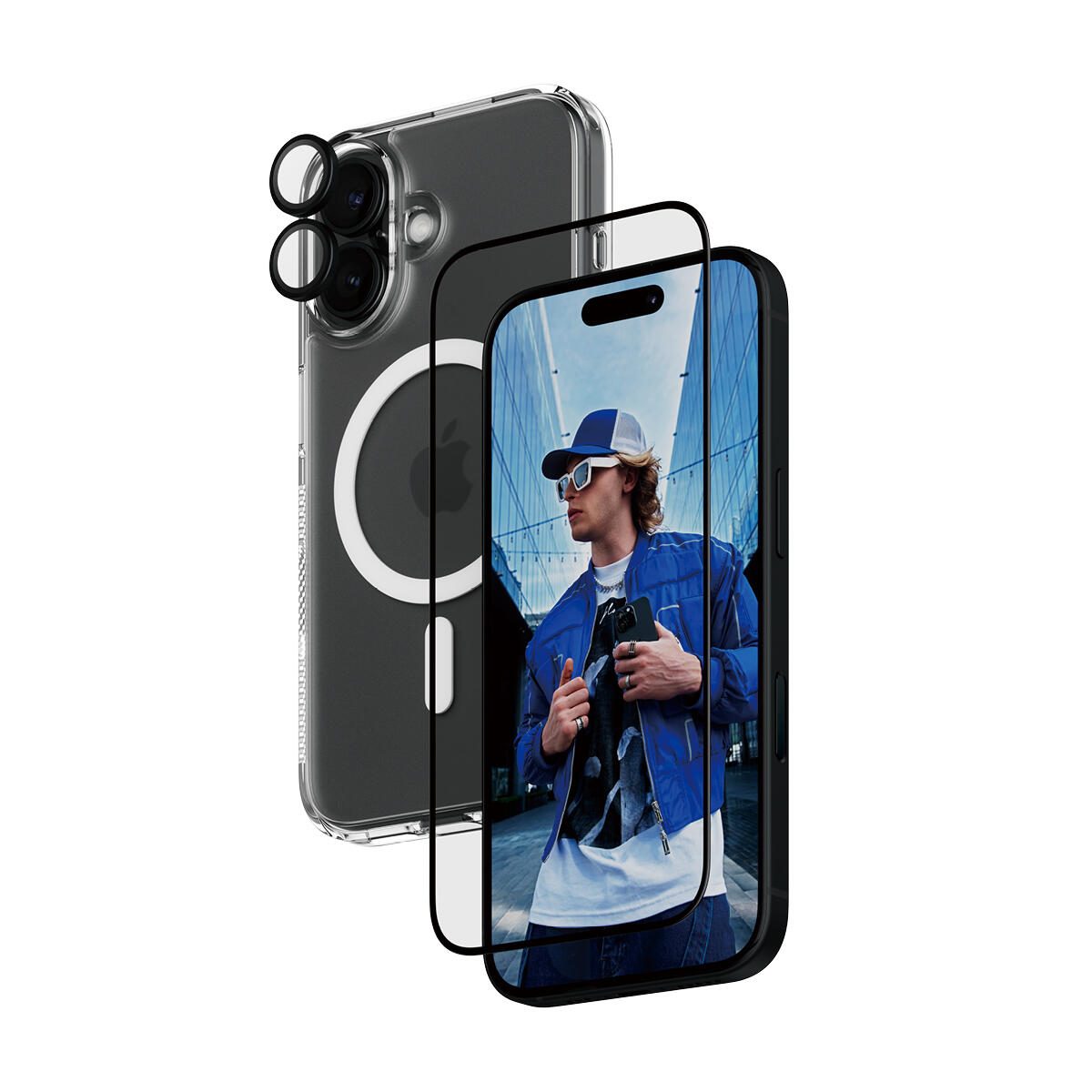 PanzerGlass® 3-in-1 Protection Schutzset für iPhone 16 PanzerGlass® 3-in-1 Protection Schutzset für iPhone 16